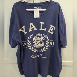 Women's Yale Sailing Team Blue Graphic T-Shirt Large NWT